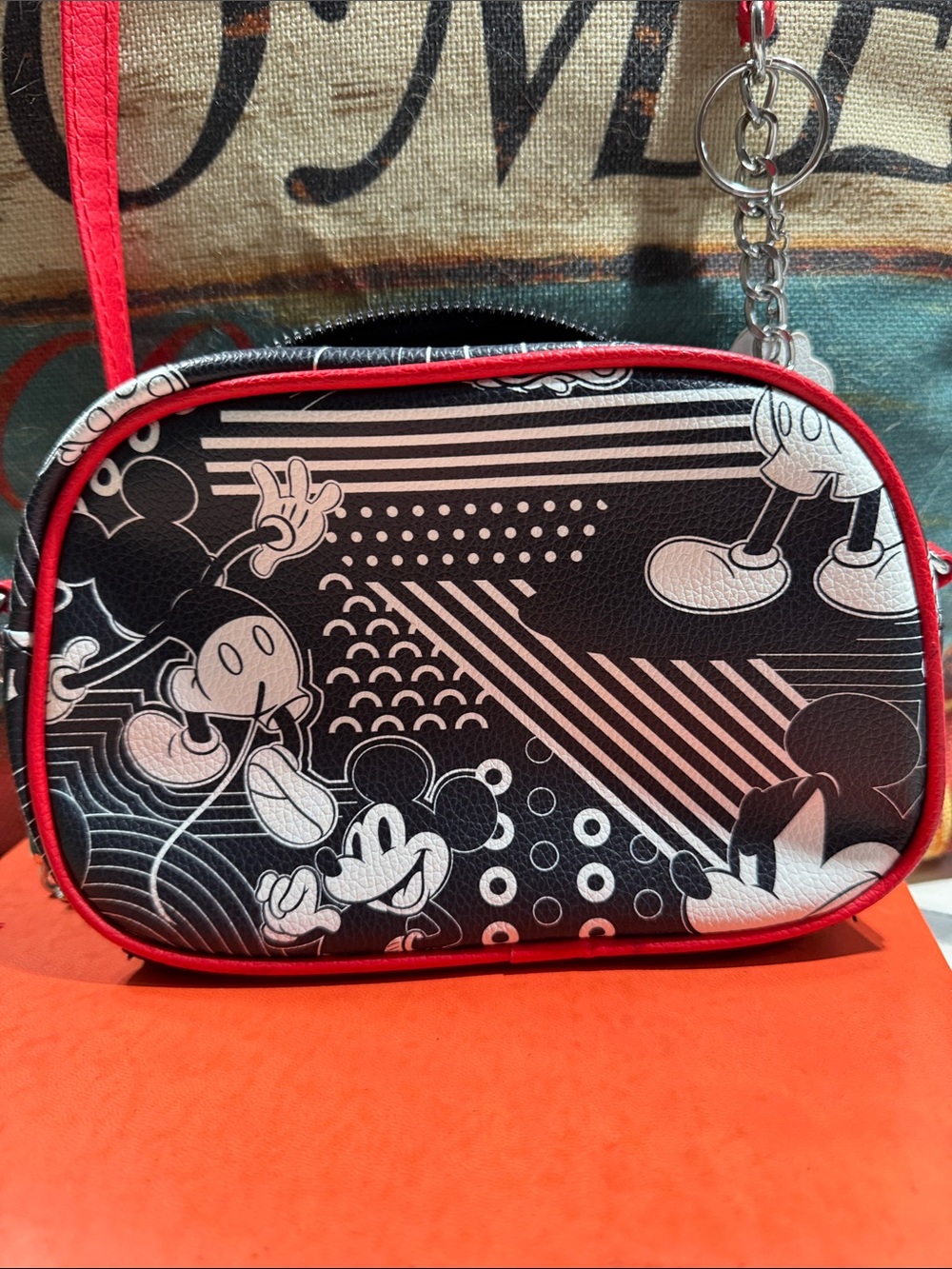 Disney Black & Red Mickey Mouse Crossbody Belt Bag